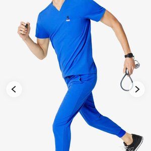 Figs Scrubs Set in Royal Blue - Mens